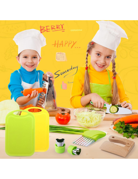 Juego de cuchillos seguros para niños Doiaz 29 piezas Juego de cuchillos seguros para niños Doiaz 29 piezas