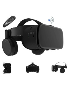 Gafas VR 3D ZYbesthao para Smartphone 4.7-6.2" Bluetooth Negro