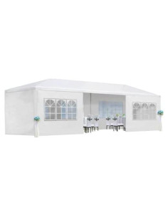 Carpa Plegable AYJOIR 10x9m Blanca con 8 Paredes Laterales