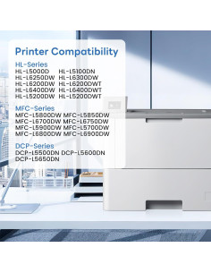 Tóner Negro Compatible Brother TN850 - 2 Cartuchos Alto Rendimiento 2