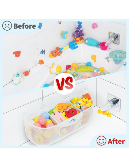 Organizador de juguetes de baño Austion 13L 3 compartimentos