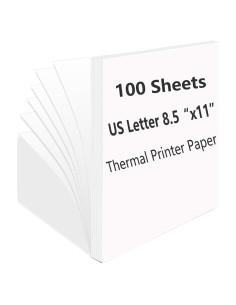 100 Hojas Papel Térmico Bagvhandbagro Carta 21.6x27.9cm