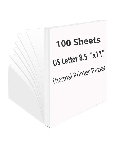 100 Hojas Papel Térmico Bagvhandbagro Carta 21.6x27.9cm