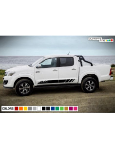 Kit Calcomanías Estría Inferior Toyota Hilux 2004-2017 Negro 2