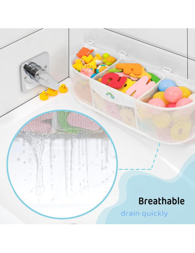 Organizador de juguetes de baño Austion 13L 3 compartimentos
