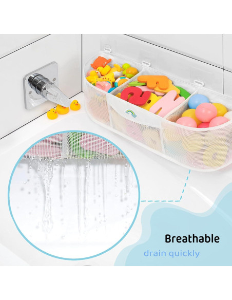 Organizador de juguetes de baño Austion 13L 3 compartimentos