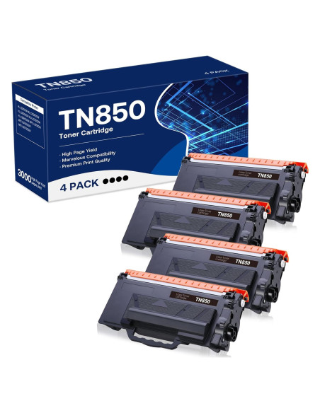 Cartucho de Tóner Negro WEAREC TN-850 Compatible 4-Pack