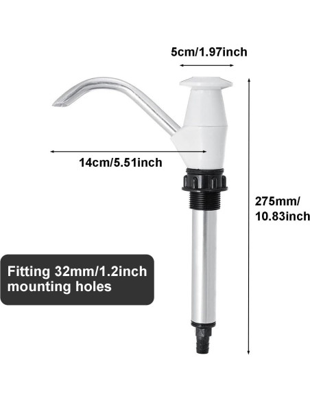 Bomba de Agua Manual Reicyfang para Fregadero de Caravana