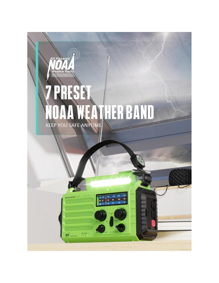 Radio de Emergencia ROCAM CR1009 con Pantalla LCD y Luz