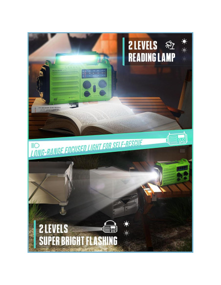 Radio de Emergencia ROCAM CR1009 con Pantalla LCD y Luz