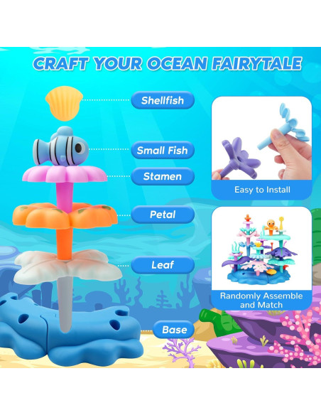 Juguete educativo INKLAB de construcción marina - 38 piezas Juguete educativo INKLAB de construcción marina - 38 piezas