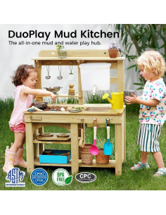 Cocina de barro al aire libre Tiny Land para niños con agua 2