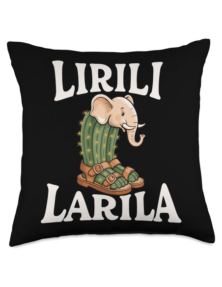 Cojín Cactus Elefante Lirili Larila 45x45 cm Diseño Meme