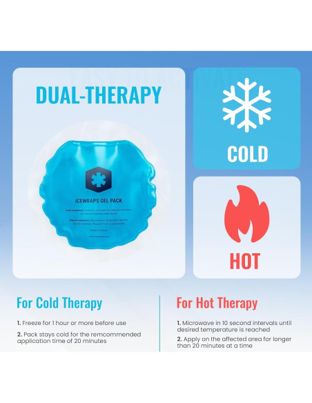 Paquetes de Gel Reutilizables ICEWRAPS para Calor y Frío - 5 Unidades