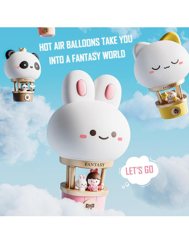 Lámpara Nocturna Recargable Gato KVPPVT 3 Niveles de Brillo