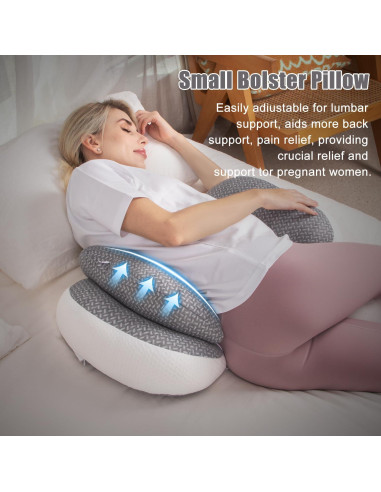 Almohada de Embarazo Chilling Home Cuña Ajustable Gris 71x40cm