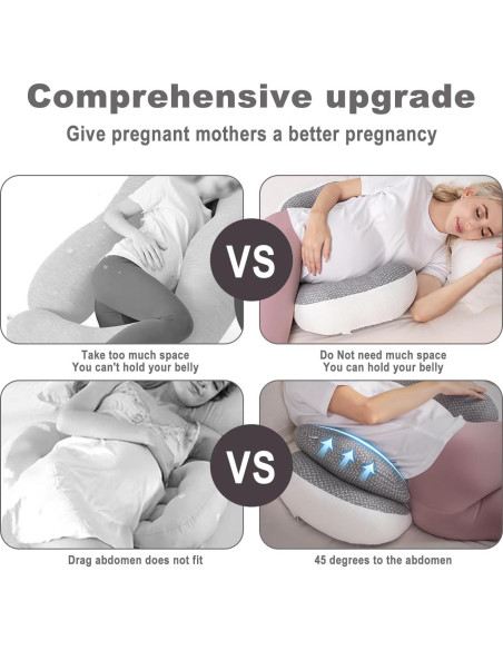 Almohada de Embarazo Chilling Home Cuña Ajustable Gris 71x40cm