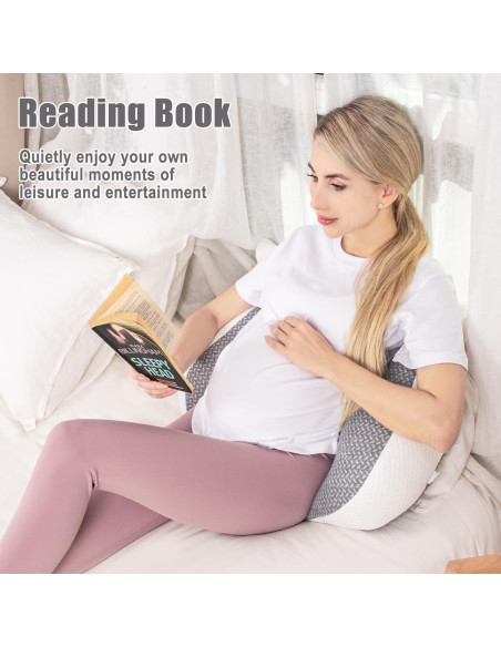 Almohada de Embarazo Chilling Home Cuña Ajustable Gris 71x40cm