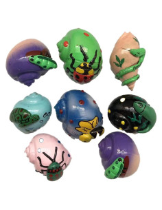 Conchas de Cangrejo Ermitaño Pintadas 8PC 5cm para DIY