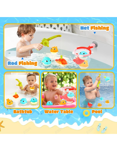 Conjunto de Juguetes de Baño Vaofrean 7 Piezas Iluminados