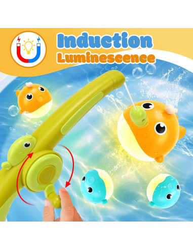 Conjunto de Juguetes de Baño Vaofrean 7 Piezas Iluminados