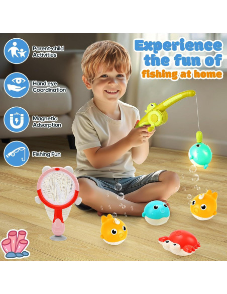 Conjunto de Juguetes de Baño Vaofrean 7 Piezas Iluminados