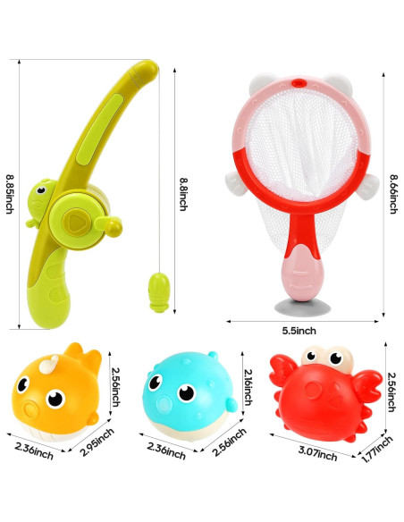 Conjunto de Juguetes de Baño Vaofrean 7 Piezas Iluminados