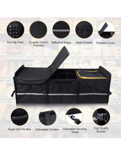 Organizador de Maletero axGear Plegable 105L con Bolsa Térmica 2