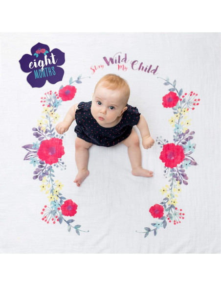 Manta de Muselina y Tarjetas de Hitos Lulujo 101.6 cm