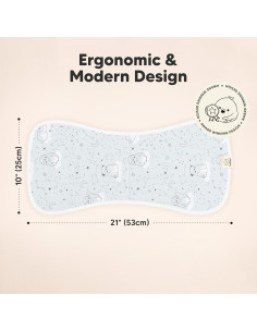 Paños de Eructo Orgánicos KeaBabies - 5 Unidades 53.34x25.4cm 2