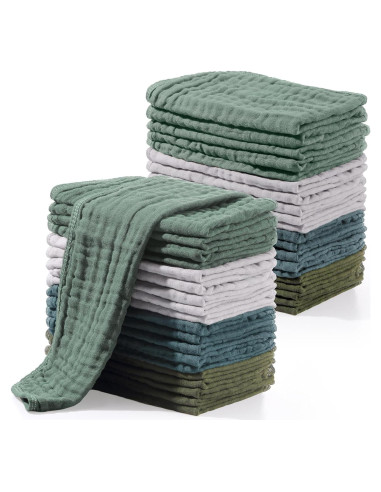 20 Pañales de Eructo Buryeah 50x25 cm Algodón Absorbente