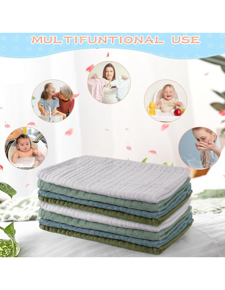 20 Pañales de Eructo Buryeah 50x25 cm Algodón Absorbente