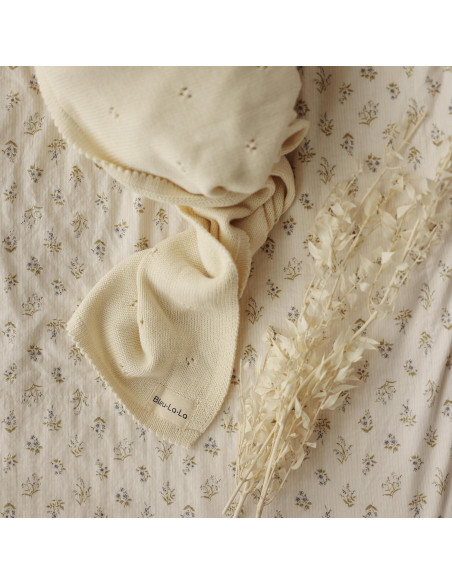 Manta Pointelle Orgánica Bleu La La 100% Algodón para Bebés Manta Pointelle Orgánica Bleu La La 100% Algodón para Bebés