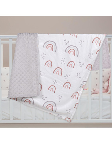 Manta para Bebés Soarwg Kids 76x102 cm Arcoíris Suave Unisex