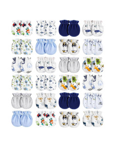Guantes para Bebés Geyoga 24 Pares Sin Rasguños 0-6 Meses