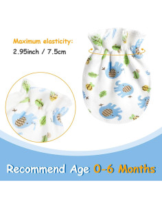 Guantes para Bebés Geyoga 24 Pares Sin Rasguños 0-6 Meses 2