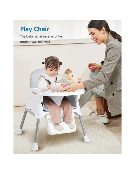 Silla Alta 3 en 1 Bellababy Ajustable para Bebés y Niños