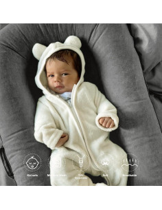 Cubierta Lounger Deluxe CooCooBaby 100% Algodón Gris 0-12 Meses 2