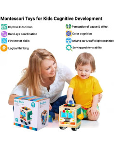 Tablero Ocupado Montessori Zilynhom para Niños 3-6 Años 2