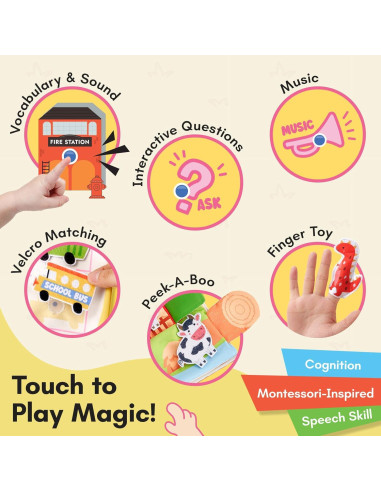 Libro Ocupado Montessori Goli Toys con Sonido 23.5x18.5cm