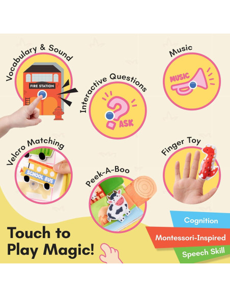 Libro Ocupado Montessori Goli Toys con Sonido 23.5x18.5cm