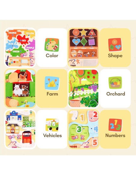 Libro Ocupado Montessori Goli Toys con Sonido 23.5x18.5cm