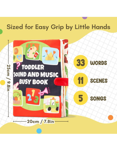 Libro Ocupado Montessori Goli Toys con Sonido 23.5x18.5cm