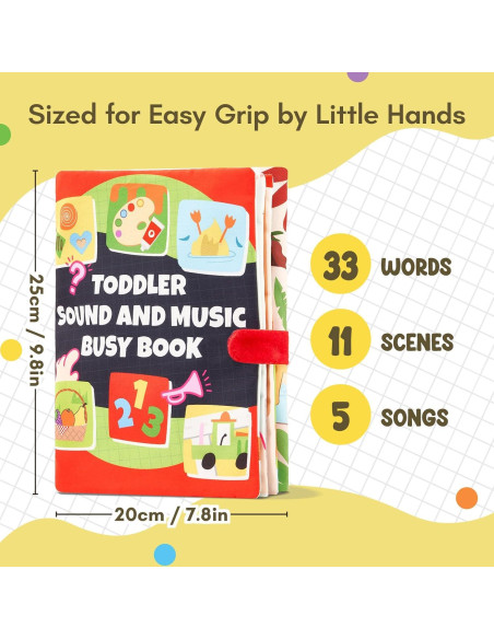 Libro Ocupado Montessori Goli Toys con Sonido 23.5x18.5cm