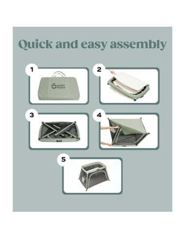Cuna de viaje 3 en 1 Babymoov Moov & Comfy - Ligera y portátil