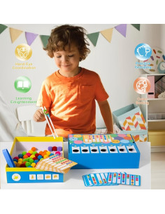 Juguetes de Conteo y Clasificación de Colores Meifannao 3-6 Años 2