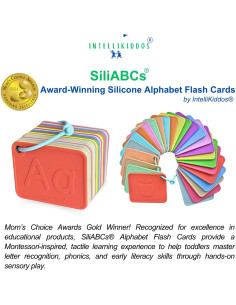 Tarjetas de Flash del Alfabeto SiliABCs - Silicona Segura 26 Piezas 2