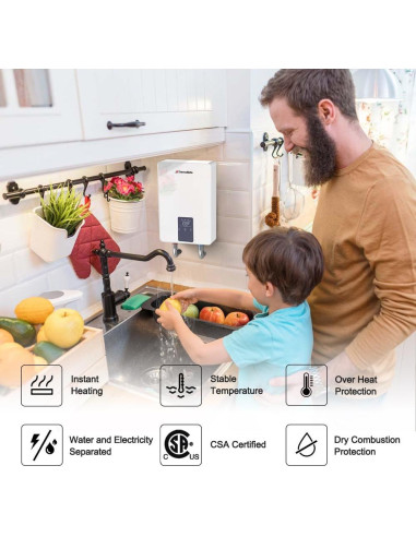 Calentador de Agua Eléctrico ThermoMate 4.5kW 120V Compacto