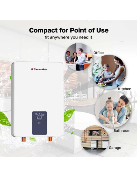 Calentador de Agua Eléctrico ThermoMate 4.5kW 120V Compacto
