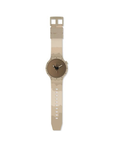 Reloj Unisex Swatch Big Bold Bioceramic 47mm Beige Automático 2